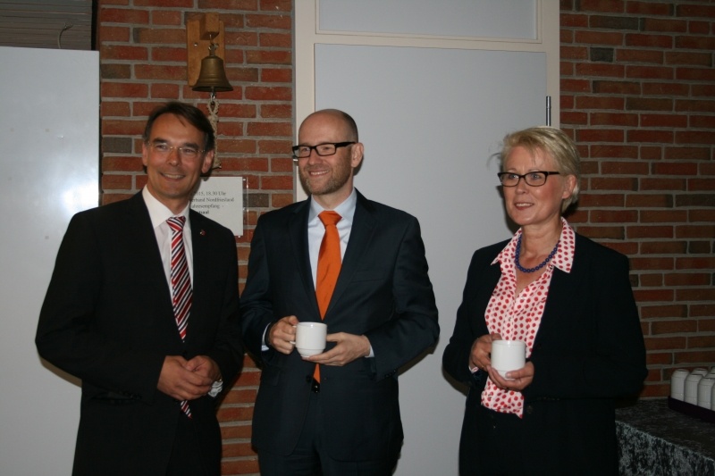 v.l.n.r.: Landesvorsitzender Ingbert Liebing, Generalsekretär Dr. Peter Tauber, Kreisvorsitzende Astrid Damerow