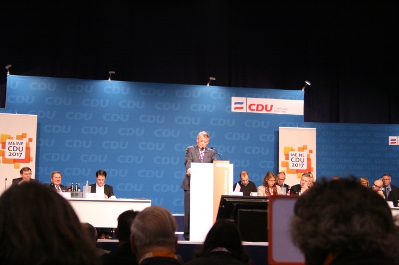 Reimer Böge hält seinen letzten Bericht als Landesvorsitzender